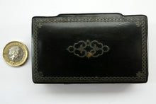 Load image into Gallery viewer, ANTIQUE Victorian Papier Mache Snuff Box with Inlaid Lid
