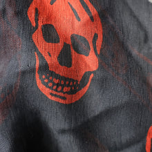 Load image into Gallery viewer, LARGE Genuine  "As New" ALEXANDER MCQUEEN "Red Skulls" Pattern Silk Scarf
