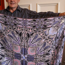 Load image into Gallery viewer, LARGE "As New" Vintage LIBERTY "Ianthe" Silk Scarf with Attractive Art Nouveau Pattern BOXED
