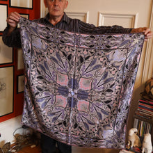 Load image into Gallery viewer, LARGE "As New" Vintage LIBERTY "Ianthe" Silk Scarf with Attractive Art Nouveau Pattern BOXED
