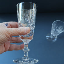 Load image into Gallery viewer, FOUR Vintage 1960s Edinburgh Crystal CHAMPAGNE Flute Glasses. Star of Edinburgh 6 1/4 inches
