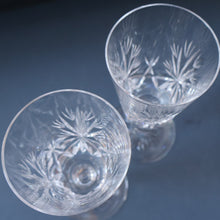 Load image into Gallery viewer, FOUR Vintage 1960s Edinburgh Crystal CHAMPAGNE Flute Glasses. Star of Edinburgh 6 1/4 inches
