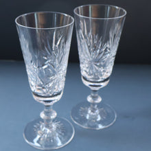 Load image into Gallery viewer, FOUR Vintage 1960s Edinburgh Crystal CHAMPAGNE Flute Glasses. Star of Edinburgh 6 1/4 inches

