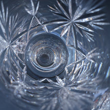 Load image into Gallery viewer, PAIR OF Vintage Edinburgh Crystal LARGE Water (or Red Wine) Goblet.  STAR OF EDINBURGH Pattern. 7 1/4 inches
