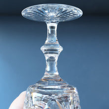 Load image into Gallery viewer, PAIR OF Vintage Edinburgh Crystal LARGE Water (or Red Wine) Goblet.  STAR OF EDINBURGH Pattern. 7 1/4 inches
