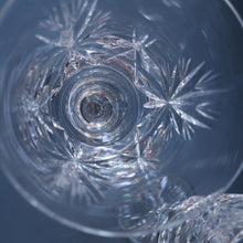 Load image into Gallery viewer, PAIR OF Vintage Edinburgh Crystal LARGE Water (or Red Wine) Goblet.  STAR OF EDINBURGH Pattern. 7 1/4 inches
