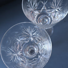 Load image into Gallery viewer, PAIR OF Vintage Edinburgh Crystal LARGE Water (or Red Wine) Goblet.  STAR OF EDINBURGH Pattern. 7 1/4 inches
