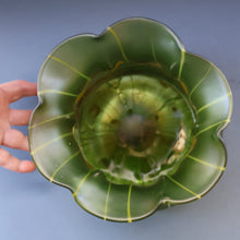 Load image into Gallery viewer, LARGE Bohemian Glass KRALIK Vase with Striefen and Flecken Decoration, c 1899
