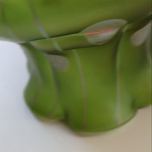 Load image into Gallery viewer, LARGE Bohemian Glass KRALIK Vase with Striefen and Flecken Decoration, c 1899
