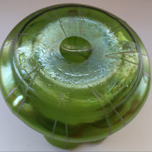 Load image into Gallery viewer, LARGE Bohemian Glass KRALIK Vase with Striefen and Flecken Decoration, c 1899
