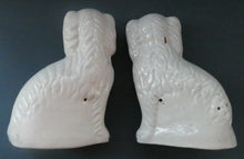 Load image into Gallery viewer, Staffordshire Dogs Chimney Spaniels / Wally Dugs. 8 1/2 inches. ANTIQUE PAIR with painted yellow eyes; c1880
