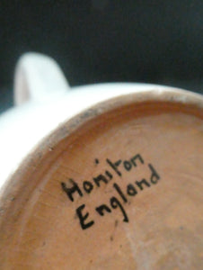 Vintage HONITON POTTERY Stoneware Jug with Hand Painted Viking Galleon Design on Each Side