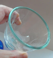 Load image into Gallery viewer, SCANDINAVIAN Art Glass: Large Blue Bowl by Helena Gibson &amp; Two Smaller Ones by Abel Sawe
