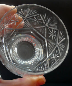 FOUR 1980s WHISKY TUMBLERS Crystal "On the Rocks" Glasses. Prince Regent Pattern by WEBB CORBETT