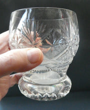 Load image into Gallery viewer, FOUR 1980s WHISKY TUMBLERS Crystal &quot;On the Rocks&quot; Glasses. Prince Regent Pattern by WEBB CORBETT
