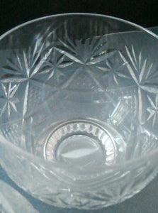 FOUR 1980s WHISKY TUMBLERS Crystal "On the Rocks" Glasses. Prince Regent Pattern by WEBB CORBETT