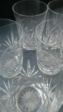 Load image into Gallery viewer, Set of Six 1950s EDINBURGH CRYSTAL Tall OBAN Tumblers. Height 4 1/8 inches
