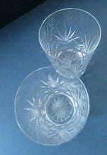 Load image into Gallery viewer, Pair of 1950s EDINBURGH CRYSTAL Tall OBAN Tumblers. Height 4 1/8 inches 
