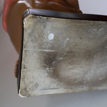 Load image into Gallery viewer, Vintage 1930s Plaster Figurine of a Kneeling Boy with Display Tray. Interesting Shop Window Display Item
