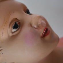 Load image into Gallery viewer, Vintage 1930s Plaster Figurine of a Kneeling Boy with Display Tray. Interesting Shop Window Display Item
