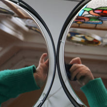 Load image into Gallery viewer, Contemporary GERMAN Design. 1980s &quot;Hulsta&quot; Table Lamp Black &amp; Chrome with Mirror Finishes. PAIR AVAILABLE
