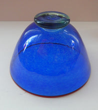 Load image into Gallery viewer, SCANDINAVIAN Art Glass: Large Blue Bowl by Helena Gibson &amp; Two Smaller Ones by Abel Sawe
