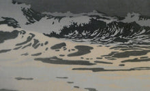 Load image into Gallery viewer, Collectable 1930s Original COLOUR WOODCUT Entitled &quot;Breakers&quot; by Oscar Droege. Pencil Signed
