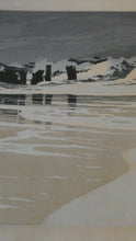 Load image into Gallery viewer, Collectable 1930s Original COLOUR WOODCUT Entitled &quot;Breakers&quot; by Oscar Droege. Pencil Signed

