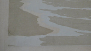 Collectable 1930s Original COLOUR WOODCUT Entitled "Breakers" by Oscar Droege. Pencil Signed