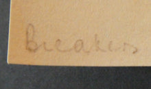 Load image into Gallery viewer, Collectable 1930s Original COLOUR WOODCUT Entitled &quot;Breakers&quot; by Oscar Droege. Pencil Signed
