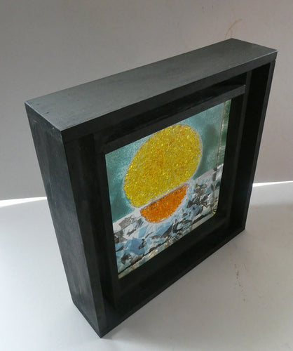 Monica Backtrom Frozen Landscape Plaque for Kosta Boda. Setting Sun (in wooden frame)