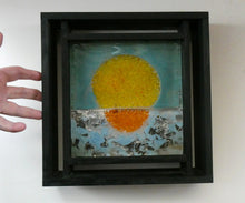 Load image into Gallery viewer, Monica Backtrom Frozen Landscape Plaque for Kosta Boda. Setting Sun (in wooden frame)
