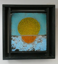 Load image into Gallery viewer, Monica Backtrom Frozen Landscape Plaque for Kosta Boda. Setting Sun (in wooden frame)
