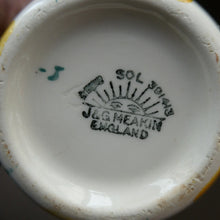 Load image into Gallery viewer, Popular 1950s Milk Jug (&amp; wee underplate) and Open Sugar Bowl. Attractive Yellow HABITANT Pattern by Meakin
