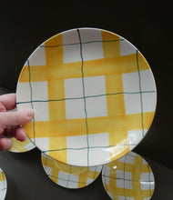 Load image into Gallery viewer, Popular 1950s FOUR Bowls and TWO Side Plates. Attractive Yellow HABITANT Pattern by Meakin
