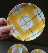 Load image into Gallery viewer, Popular 1950s THREE Trios. Attractive Yellow HABITANT Pattern by Meakin
