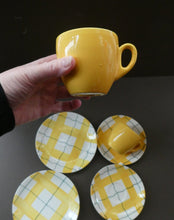 Load image into Gallery viewer, Popular 1950s Pair of Trios. Attractive Yellow HABITANT Pattern by Meakin Media 1 of 13
