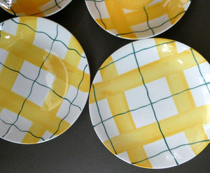 Popular 1950s Pair of Trios. Attractive Yellow HABITANT Pattern by Meakin Media 1 of 13