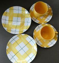 Load image into Gallery viewer, Popular 1950s Pair of Trios. Attractive Yellow HABITANT Pattern by Meakin Media 1 of 13
