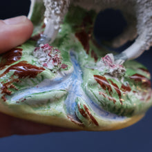 Load image into Gallery viewer, ANTIQUE Victorian 1880s Staffordshire Spill Vase. In the form of a Sheep or Ram
