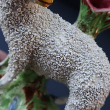 Load image into Gallery viewer, ANTIQUE Victorian 1880s Staffordshire Spill Vase. In the form of a Sheep or Ram

