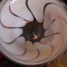 Load image into Gallery viewer, British STUDIO GLASS BOWL by Anthony Stern (1944 - 2022). &quot;White Spiral&quot; Range. Signed and dated 1980
