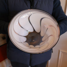 Load image into Gallery viewer, British STUDIO GLASS BOWL by Anthony Stern (1944 - 2022). &quot;White Spiral&quot; Range. Signed and dated 1980
