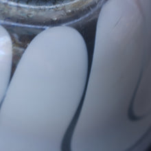 Load image into Gallery viewer, British STUDIO GLASS BOWL by Anthony Stern (1944 - 2022). &quot;White Spiral&quot; Range. Signed and dated 1980
