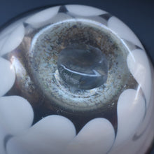 Load image into Gallery viewer, British STUDIO GLASS BOWL by Anthony Stern (1944 - 2022). &quot;White Spiral&quot; Range. Signed and dated 1980
