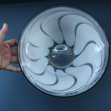 Load image into Gallery viewer, British STUDIO GLASS BOWL by Anthony Stern (1944 - 2022). &quot;White Spiral&quot; Range. Signed and dated 1980
