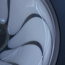 Load image into Gallery viewer, British STUDIO GLASS BOWL by Anthony Stern (1944 - 2022). &quot;White Spiral&quot; Range. Signed and dated 1980
