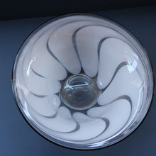 Load image into Gallery viewer, British STUDIO GLASS BOWL by Anthony Stern (1944 - 2022). &quot;White Spiral&quot; Range. Signed and dated 1980
