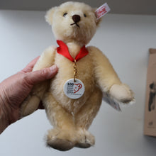 Load image into Gallery viewer, Sweet 2002 Small White Vintage STEIFF BEAR. Limited Edition Centenary Bear with Ceramic Medallion (671043)
