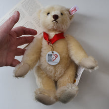 Load image into Gallery viewer, Sweet 2002 Small White Vintage STEIFF BEAR. Limited Edition Centenary Bear with Ceramic Medallion (671043)
